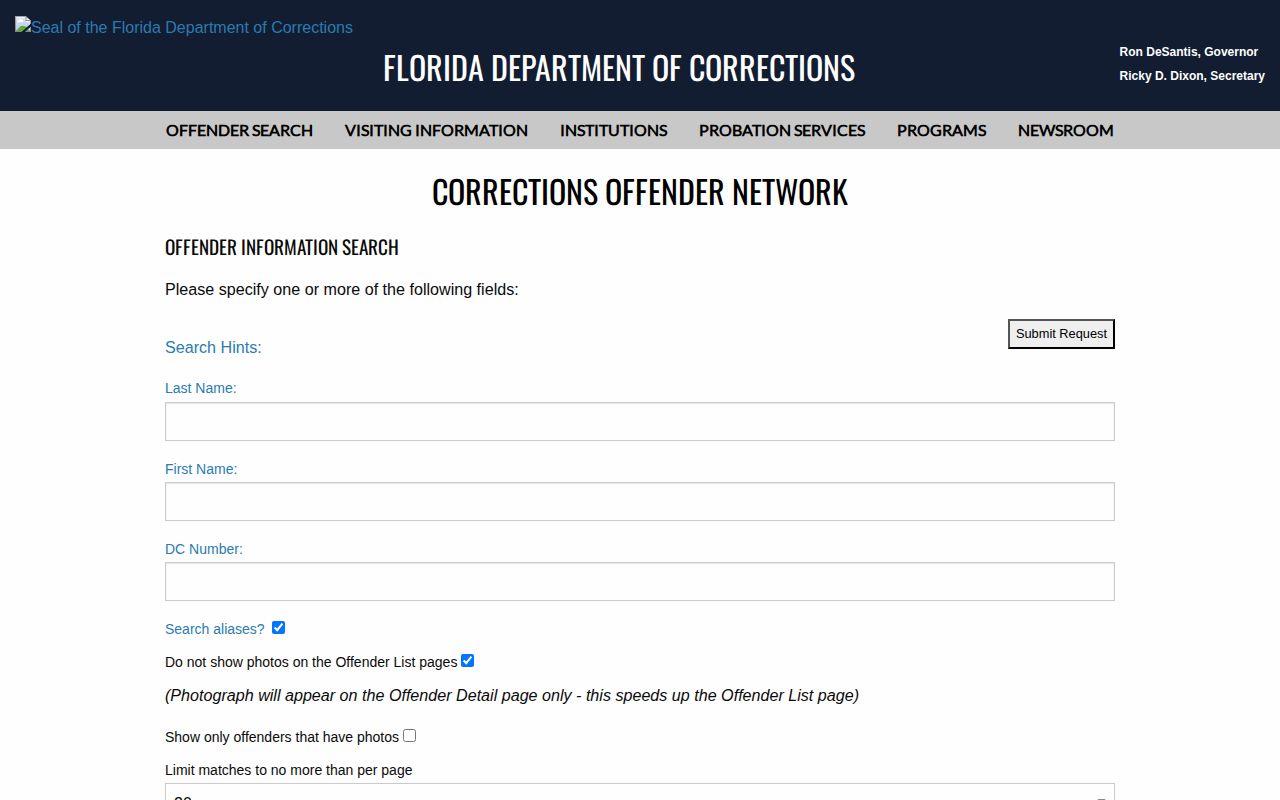 Florida corrections photo search for Taylor County arrest records